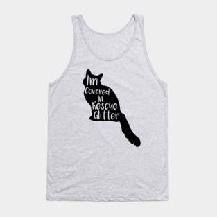 Rescue Cat Covered in Glitter Fur Hair Tank Top